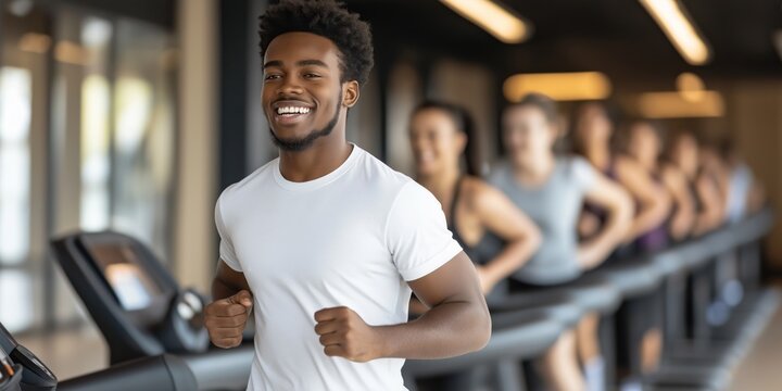 A group of fitness enthusiasts meets regularly at the gym, engaging in workouts, sharing motivation, and supporting each other in pursuing athletic goals and improving their health