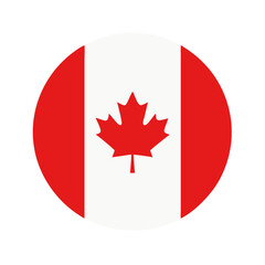 canada round flag vector