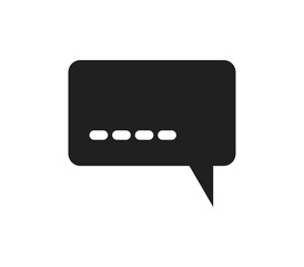 Chat icon illustrated in vector on white background