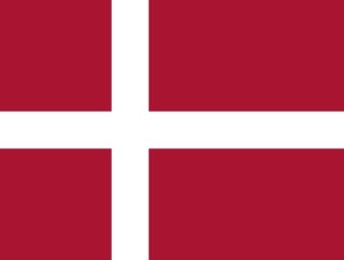Obraz premium Flag of Denmark, Vector illustration