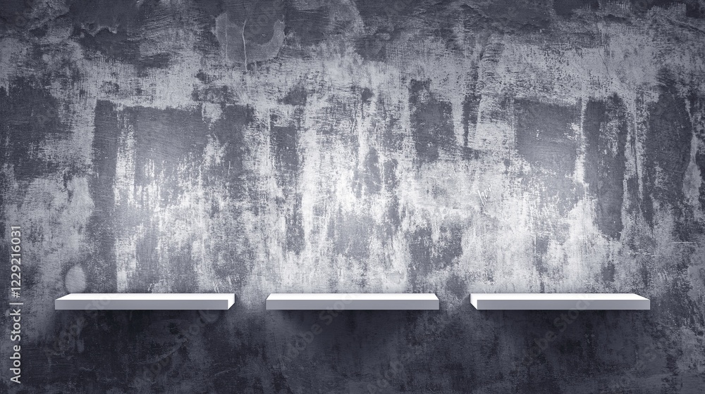 Poster 3d rendering of a grey background