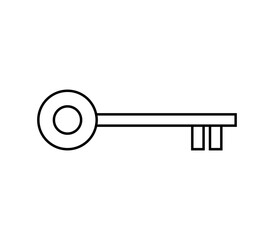 Key icon illustrated in vector on white background