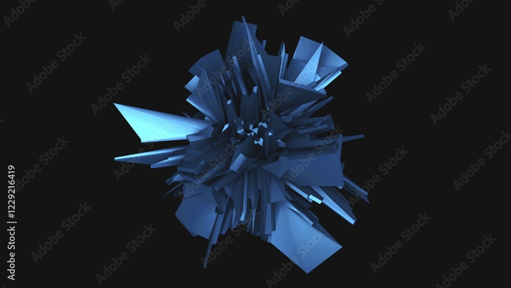 Aufkleber 3d rendering fractal object in space, abstract modern background, computer generated