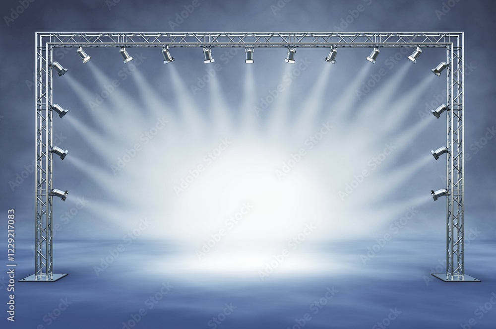 Poster 3d rendering of an presentation background
