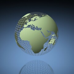 Globe with grid