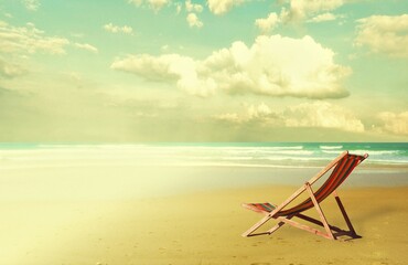Deckchair on the beach