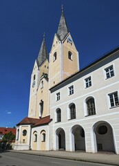 Fototapeta premium Kloster Indersdorf monastery, Markt Indersdorf, Upper Bavaria, Bavaria, Germany, Europe