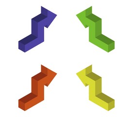 Arrow icon illustrated in vector on white background