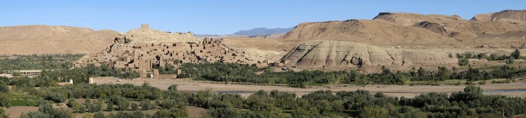 City of adobe houses, Aït Benhaddou, Ouarzazate, Souss-Massa-Drâa, High Atlas, Morocco, Africa