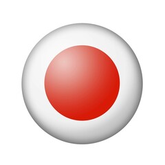 The Japan flag. Round matte icon. Isolated on white background