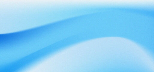 Blue sky abstraction gradient background with noise texture. Beautiful Textured flowing abstract blue colors in smooth wave motion, soft fluffy design. 