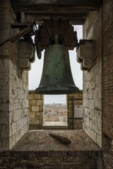Obraz premium Detail of the bell from the Torre del Mangia, Siena, Tuscany, Italy, Europe