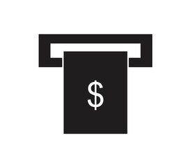 ATM icon illustrated in vector on white background