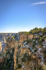 View from Mather Point, eroded rock landscape, South Rim, Grand Canyon National Park, Arizona, USA, North America
