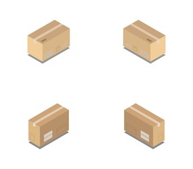 Box icon illustrated in vector on white background