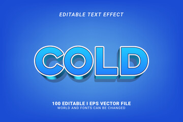 Cold Editable Text Effect Design