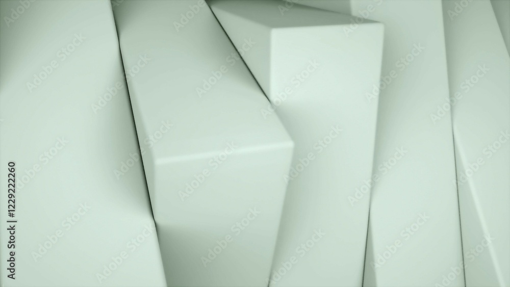 Poster steel metal geometrical objects, 3d rendering computer generated background