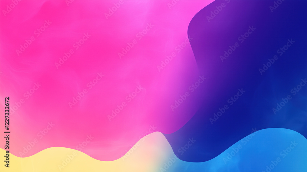 Poster colorful abstract background with flowing shapes creating dynamic visual