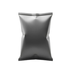 Obraz premium black plastic pouch for packaging, offering a premium and elegant look, suitable for gourmet snacks, chocolates, or specialty food items, ensuring freshness, high quality png isolated