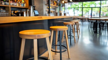 A sleek modern iron chair with a minimalist design stands in a bright interior, illuminated by natural light, creating a sophisticated and contemporary atmosphere.  
