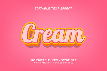Cream Editable Text Effect Design