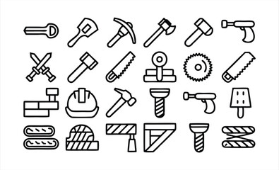 Obraz premium set of line icons related to supply chain valu 