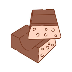Stacked Chocolate Bars Icon Illustration