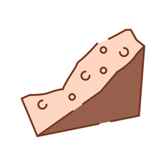 Bite-Sized Chocolate Icon Illustration