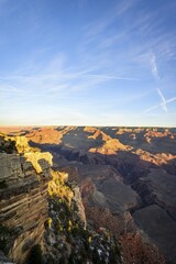 Gorge of the Grand Canyon, Canyon landscape, Colorado River, View from Rim Walk, eroded rock...