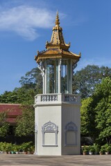 Bell tower next to the Silver Pagoda, Wat Preah Keo Morakot , Preah Vihear Morakot at the Royal...