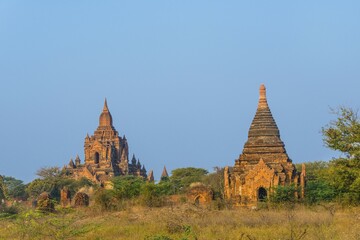 Pagodas, temples, stupa, Bagan, Mandalay Division, Myanmar, Asia