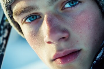 Fototapeta premium Close-up of a person wearing a hat, suitable for use in portraits or street photography