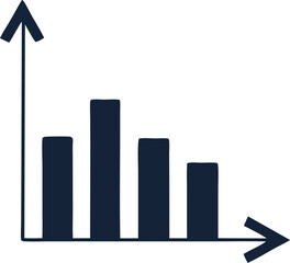 business graph with arrow