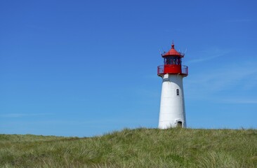 List West Lighthouse, Ellenbogen, near List, Sylt, Schleswig-Holstein, Germany, Europe