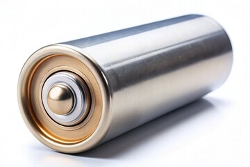 High-Resolution Front View of Tubular Battery, Ideal for Mockups - Isolated on White Background