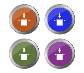 Download button icon illustrated in vector on white background