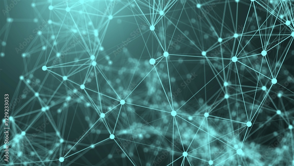 Poster abstract connection dots. technology background. network concept. 3d rendering