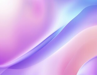 Abstract smooth shapes in a blend of pink, blue, and purple pastel gradients, AI generated