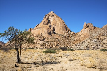 A Spitzkoppe peak in Erongo Region, Damaraland, Namibia, Africa