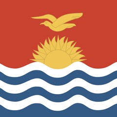 Obraz premium Official national flag of Kiribati