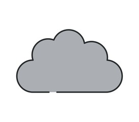 Cloud icon illustrated in vector on white background