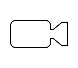 Video camera icon illustrated in vector on white background