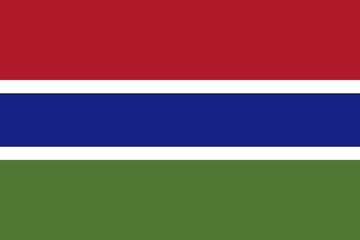 Obraz premium Flag of Gambia, Vector illustration