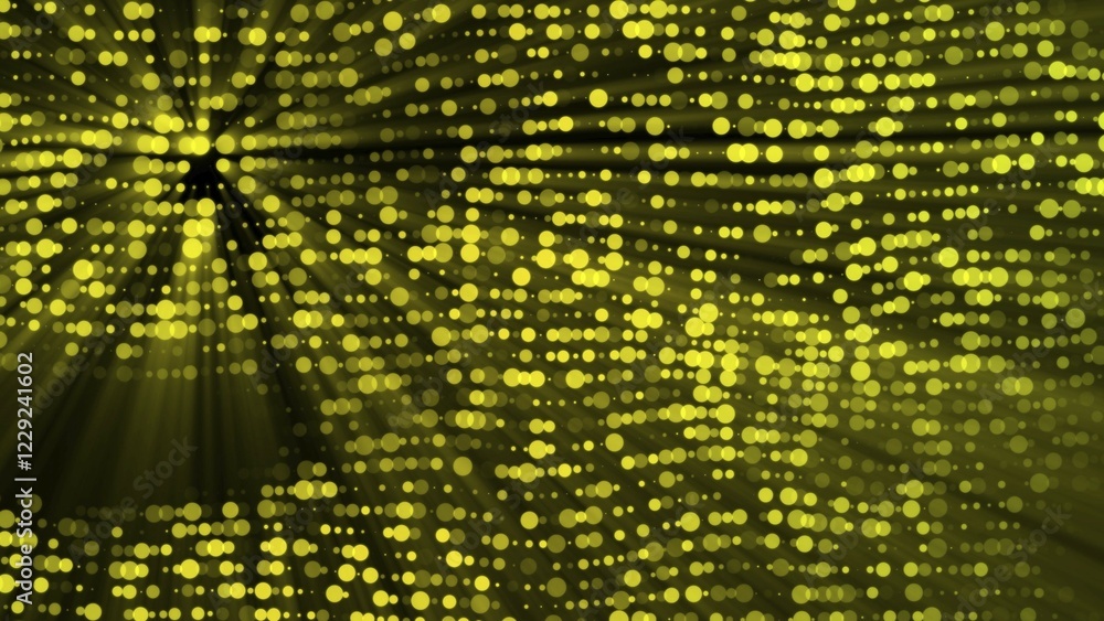 Poster decorative disco led lights with colorful particles, 3d render, computer generating background