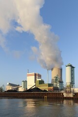 Trianel coal-fired power plant on the Datteln-Hamm Canal, Lünen, Ruhr Area, North Rhine-Westphalia, Germany, Europe