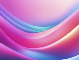 Abstract wavy design with pink and blue gradients creating a smooth and vibrant flow, AI generated