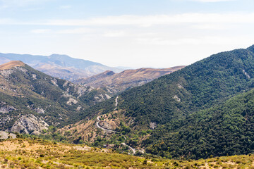 A scenic view of mountains against the sky in Setif, Algeria.