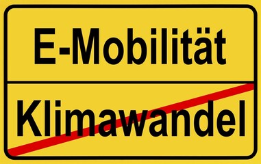Symbol image Combating climate change through e-mobility, Germany, Europe