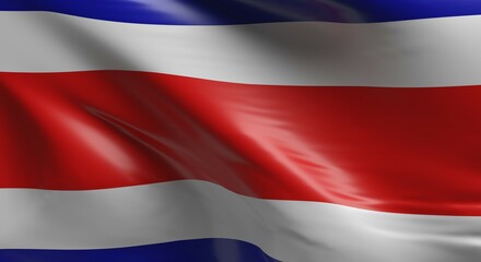 Flag of Costa Rica using as background, 3d rendering