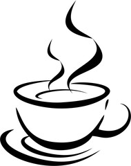 coffee icon line art illustration